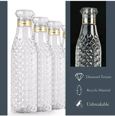 Prugo 1000 ml Plastic Bottle(Pack of 6, Multicolor)