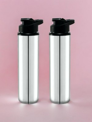 NYLONE Stainless Sipper Water Bottle 1000ml for Home/Office/Gym/School/College 1000 ml Bottle(Pack of 2, Silver, Steel)