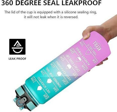NBUKT 1000 ml Plastic Bottle(Pack of 1, Multicolor)