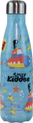 smily kiddos Steel Water Bottle Light Blue - Deep ocean Theme 500 ml Flask(Pack of 1, Blue, Steel)