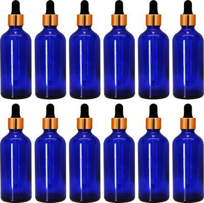 ceeyu 100 ml Glass Bottle(Pack of 12, Blue)