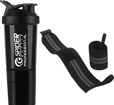 TRUE INDIAN 500 ml Plastic Shaker(Pack of 3, Black)