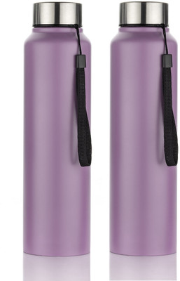 ELINOR 1000 ml Steel Bottle(Pack of 2, Purple)