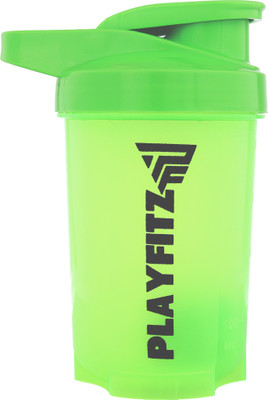PLAYFITZ 500 ml Plastic Shaker(Pack of 1, Green)