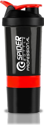 TRUE INDIAN 500 ml Plastic Shaker(Pack of 1, Red, Black)