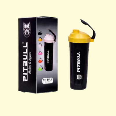 Pitbull 900 ml Plastic Shaker(Pack of 1, Yellow)