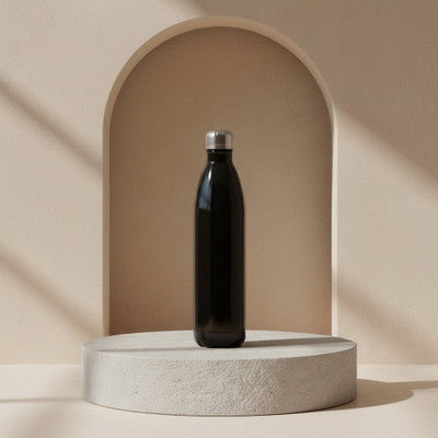 Ginoya Brothers 1000 ml Stainless Steel Bottle(Pack of 1, Black)