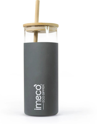 IMECO 450 ml Glass Sipper(Pack of 1, Grey)