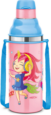 MILTON 404 ml Steel Bottle(Pack of 1, Pink)