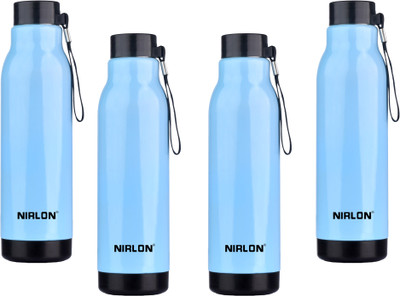 NIRLON 480 ml Steel Bottle(Pack of 4, Blue)