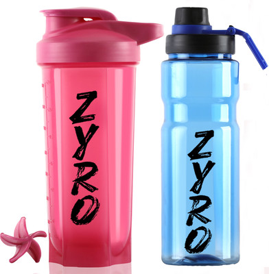 ZYRO 750 ml Plastic Shaker(Pack of 2, Blue)