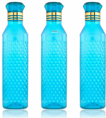 HOMESTIC by Kuber Industries 1000 ml Plastic Bottle(Pack of 3, Blue)