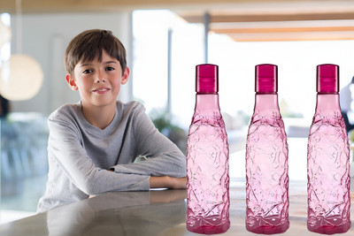 Glamezone 1000 ml Plastic Bottle(Pack of 3, Pink)