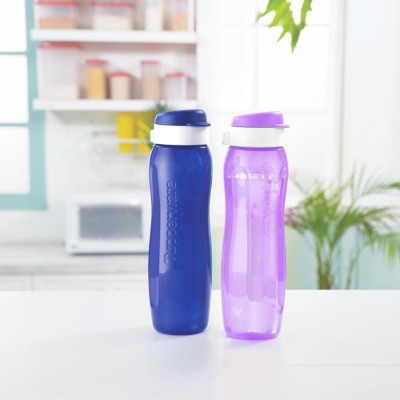 TUPPERWARE AQUASLIM 750 ml Bottle(Pack of 2, Purple, Blue, Plastic)