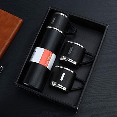3D METRO SUPER STORE 500 ml Steel Flask(Pack of 1, Black)