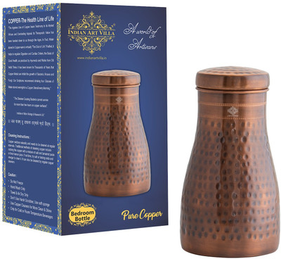 IndianArtVilla 1100 ml Copper Bottle(Pack of 1, Copper, Brown)