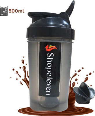 Shopeleven 500 ml Plastic Shaker(Pack of 1, Grey)