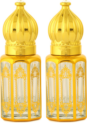 FARIBA 6 ml Glass Bottle(Pack of 2, Gold)