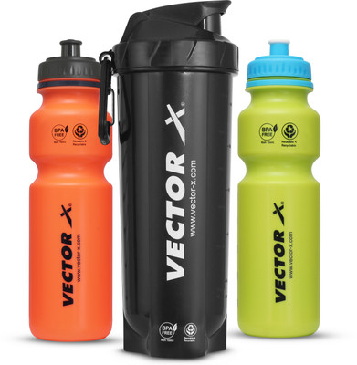 VECTOR X 750 ml Plastic Sipper(Pack of 3, Multicolor)