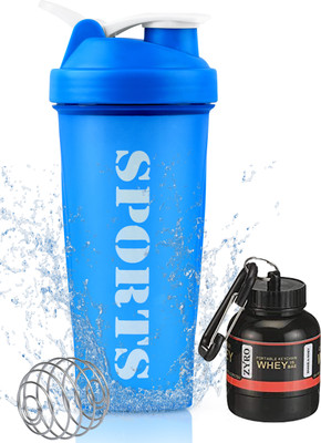 ZYRO 650 ml Plastic Shaker(Pack of 2, Blue)