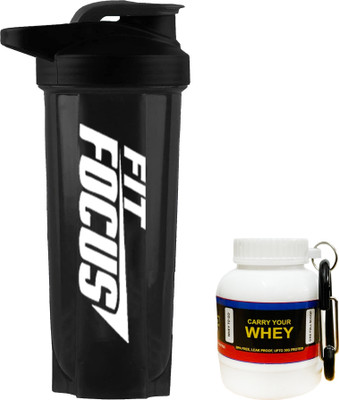 TRUE INDIAN 700 ml Plastic Shaker(Pack of 2, Black, White)