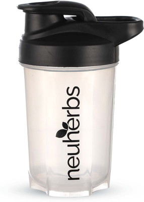 Neuherbs 400 ml Plastic Shaker(Pack of 1, Black, White)