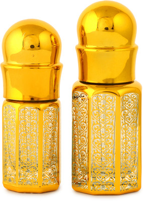 MAYFILLS 6 ml Glass Bottle(Pack of 2, Gold)