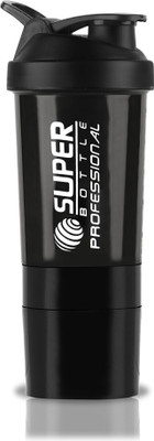 COOL INDIANS 500 ml Plastic Shaker(Pack of 1, Black)