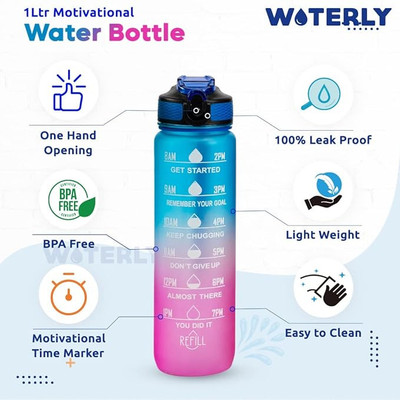 ShopDock 1000 ml Plastic Bottle(Pack of 1, Multicolor)