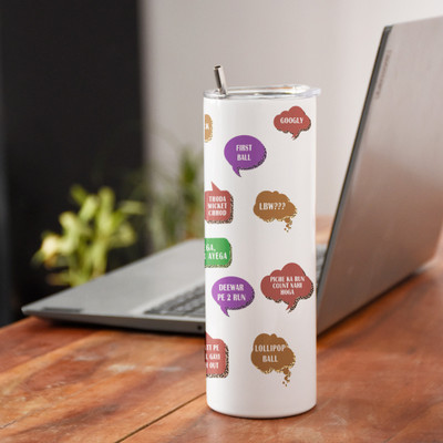 Indigifts 590 ml Steel Sipper(Pack of 1, White)