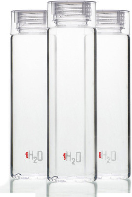 cello H2O Unbreakable 1000 ml Bottle(Pack of 3, White, Plastic)
