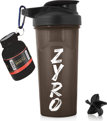 ZYRO 650 ml Plastic Shaker(Pack of 2, Black)