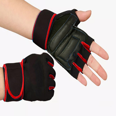COOL INDIANS Workout Gloves with Wrist Support for Gym Workouts, Training for Men Women Gym & Fitness Gloves(Red)