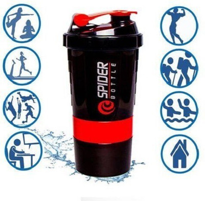 HouseOfCommon 500 ml Plastic Shaker(Pack of 1, Red)