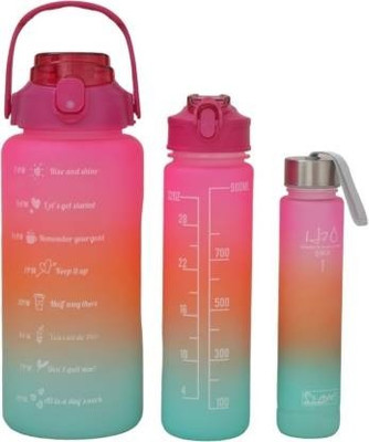 Rxpo 2000 ml Plastic, Silicone Bottle(Pack of 3, Multicolor)