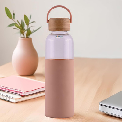 HOMESTIC by Kuber Industries 550 ml Glass Bottle(Pack of 1, Pink)