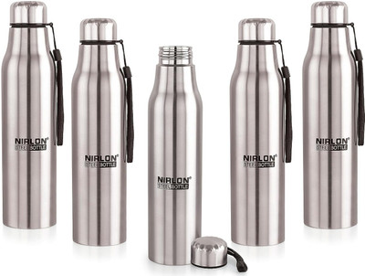 NIRLON 650 ml Steel Bottle(Pack of 5, Silver)