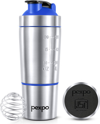 pexpo 850 ml Steel Shaker(Pack of 1, Silver)