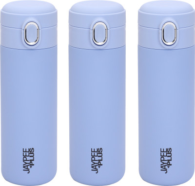 Jaypee Plus 350 ml Steel Bottle(Pack of 3, Blue)