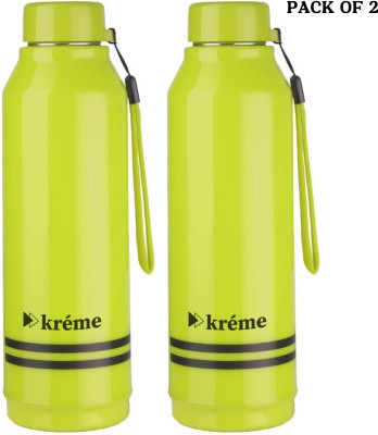 Kreme ADVTR GRN 750ML PK2 750 ml Bottle(Pack of 2, Green, Steel)