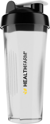 HEALTHFARM 700 ml Plastic Shaker(Pack of 1, Black)