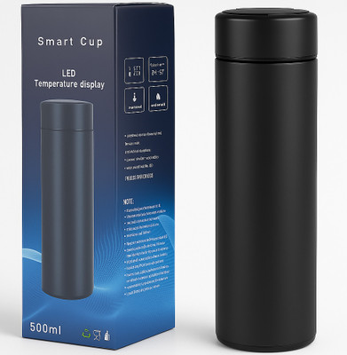 THE SILVERMADE 480 ml Steel Sipper(Pack of 1, Black)