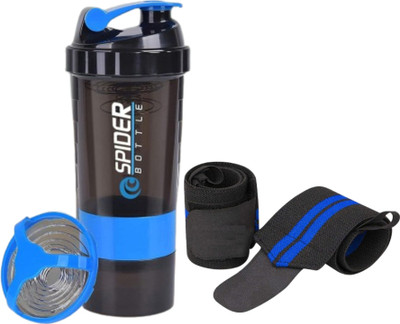Jais 500 ml Plastic Shaker(Pack of 2, Blue)