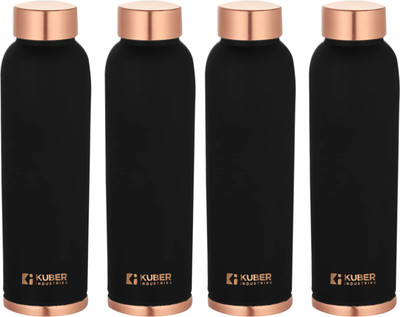 KUBER INDUSTRIES 950 ml Copper Bottle(Pack of 4, Black)