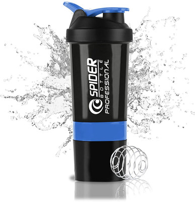 STOROHOLIC 500 ml Plastic Shaker(Pack of 1, Blue, Black)