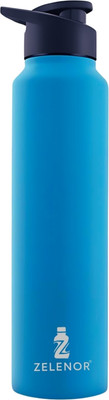 Zelenor 1000 ml Steel Sipper(Pack of 1, Blue)