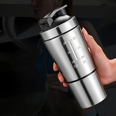 ShopiMoz 750 ml Steel Shaker(Pack of 1, Silver)