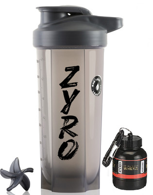 ZYRO 750 ml Plastic Shaker(Pack of 2, Black)