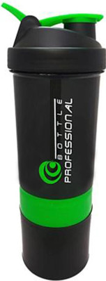 TRUE INDIAN 500 ml Plastic Shaker(Pack of 1, Green)