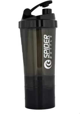 Inscription Enterprises 500 ml Plastic Shaker(Pack of 1, Black)